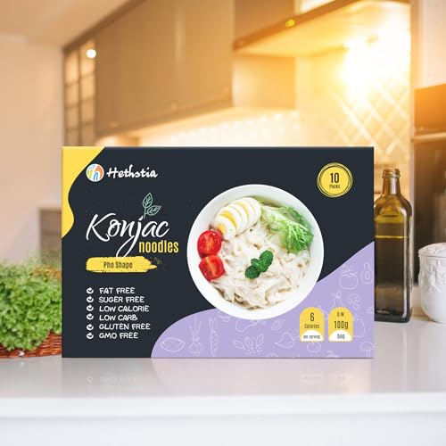 Image of Hethstia Shirataki Noodle, Vegan Pho Konjac Noodle Ready to Eat Plant-Based Vietnamese Low Carb Konjac Noodle Pho, Low Calorie, Keto, Gluten-Free, Sugar-Free, Non-GMO, Healthy Meal & Holiday Gift