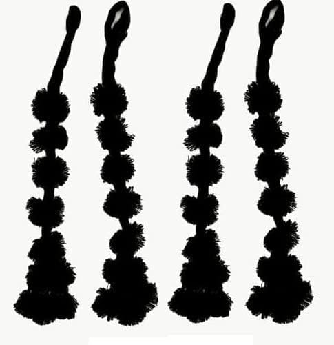 Truck Accessory Decorative paranda parandi| Combo of 4 Black Paranda for Truck and Car Use Dorri for Car Najar Battu Paranda for Home