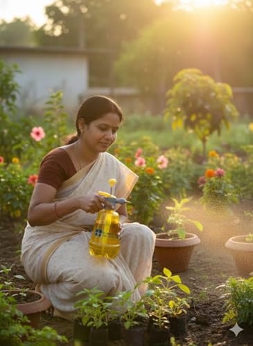 Image of 1.5 Liter Heavy Duty Pressure Sprayer Pump | Adjustable Nozzle & Safety Pressure Release Valve | Transparent Design | Ideal for Garden, Home, and Sanitizing (1.5 LTR) (Colour May Vary)