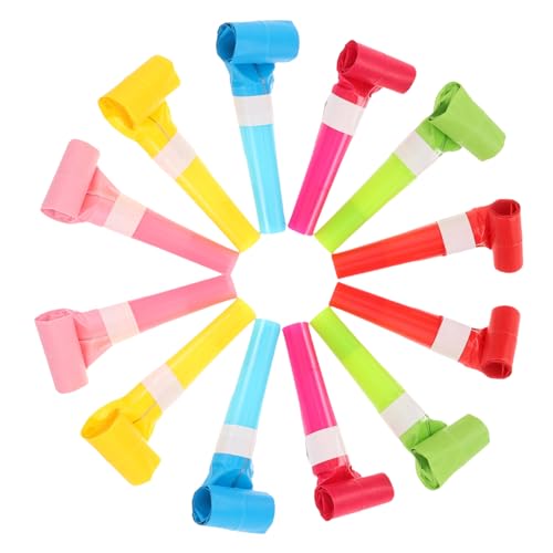 OFFSCH 60piezas Juguete De Silbato De Dragón De Silbatos De Fiesta De Colores Sólidos Accesorios De Fiesta Para Hacer Ruido Juguetes De