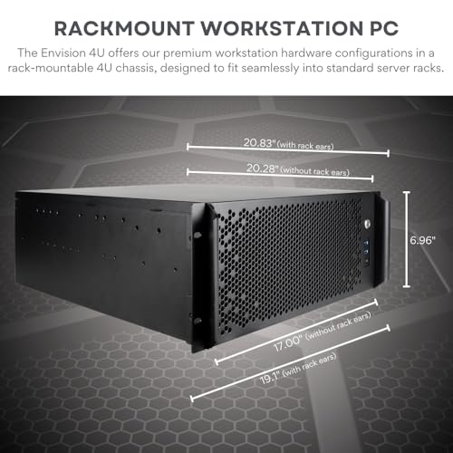 Image of Quiet Rackmount Computer (3.2-5.1GHz Intel Core i9-14900KF CPU, RTX 5080, 64GB DDR5 RAM, 2TB SSD, W11Pro) - 4U Rack Mount Server or Workstation Desktop PC for Home, Business and Gaming