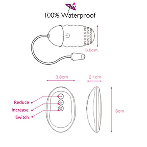 10 frequências USB recarregável Desgin sem fio feminino pessoal pequena bola de massagem, à prova d