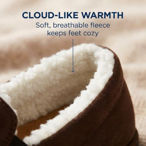 Image of Dr. Comfort Relax Men's Diabetic Slipper, Fleece Lined, Closed Heel