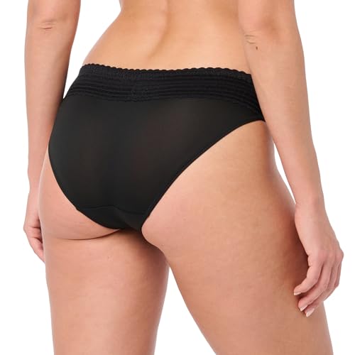 Warner'S 05509 Women'S No Pinching No Problems Dig-Free Comfort Waist With Lace Microfiber Bikini 5509 thumb #1