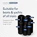 Inflatable Boat Fenders for Boats and Yachts Deflatable for Easy Storage - Designed Heavy Duty for Horizontal and Vertical Use - Black - Large