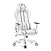Diablo X-One 2.0 Gaming Stuhl Gamer Chair Bürostuhl Schreibtischstuhl Verstellbare Armlehnen Ergonomisches Design Nacken/-Lendenkissen Wippfunktion Weiß King (XL)