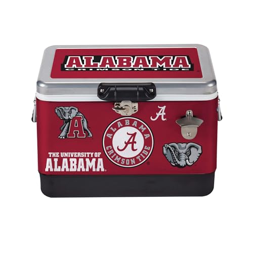 INDIGO FALLS College 26-Quart Medley Metal Cooler (Alabama Crimson Tide)