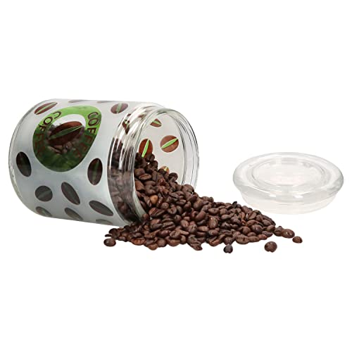 Ritzenhoff & Breker Cremona Glas-Dose mit Deckel I Grün I 700 ml I Milchglas-Optik mit Kaffeebohnen + Schrift I Behälter für Kaffeebohnen, gemahlenen Kaffee I Aufbewahrungs-Box Vorrats-Dose