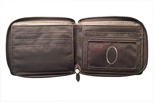 Big Skinny Men's Zipfold Leather Bi-Fold Wallet, Brown3