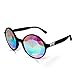 Festival Gear Kaleidoscope Glasses Rave Rainbow Prism Goggles (Black)
