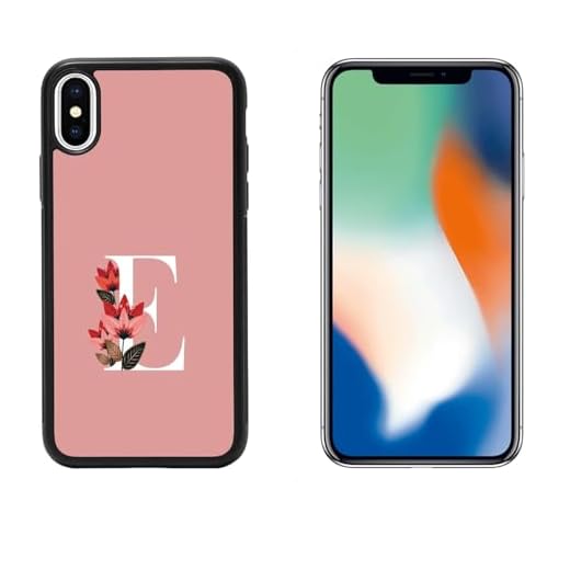 Mobilskal Skal kompatibel för Apple iPhone XS Ursprungligt namn Och med blommor/Glasbaksida med gummi på sidorna/TPU Anti-halk Anti-repa Stöttålig Skyddsstyv telefon Hård Snäpp på