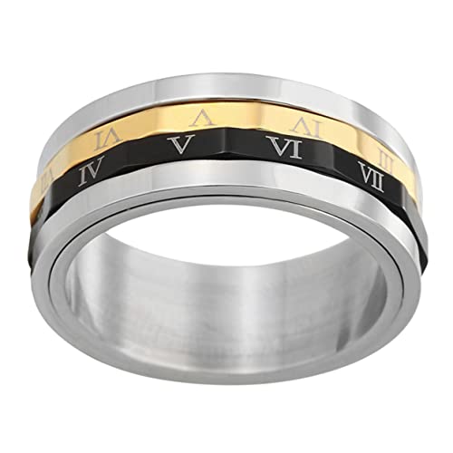 AOKWAWALIY 2 Pcs Transit Titanium Steel Ring Mens Rings Trendy Rings Mens Fashion Rings Rotating Ring Rings for Men Womans Rings Man Ring Decor Rings for Women Men Rings Ring Jewelry