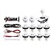 Hikig Arcade LED DIY Kit for PC Windows & Raspberry Pi Video Games, Zero Delay USB Encoder, 10x LED Arcade Buttons and 8 Ways Arcade Stick Parts Kit (White)