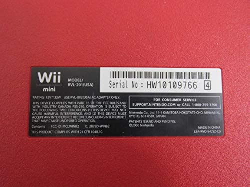 Red Wii Mini Console Motionplus Bundle (Wii) #TOP4