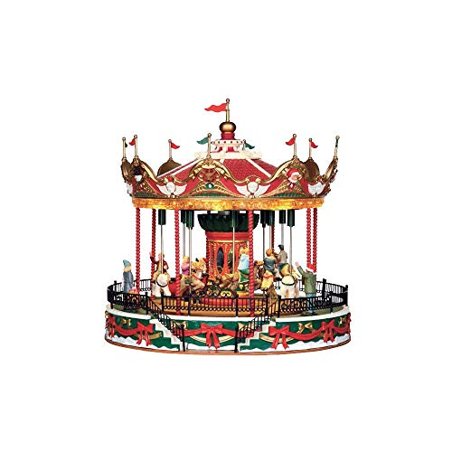 Lemax Carnival-Sights & Sounds: Santa Carousel-(34682-UK), Resin, Multicolor