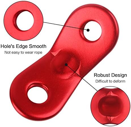 Jubaopen 30PCS Guy Rope Tensioners Aluminum Alloy Cord Adjuster Tensioners Rope for Outdoor ActivityRed