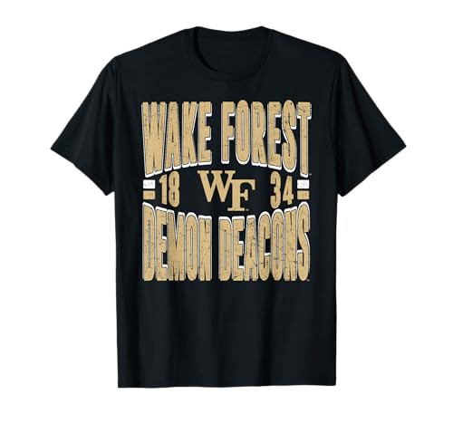 Wake Forest Demon Deacons Vintage 90's Retro Black T-Shirt