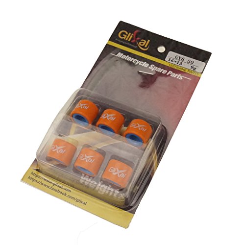 Glixal Atks-04014 16X13Mm High Performance Racing Variator Roller Weights Set 139Qmb Gy6 50Cc - 100Cc Scooter Moped Atv (9 Gram) #TOP15