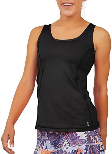 SOFIBELLA UV Colors X Womens Tennis Tank Top Black M