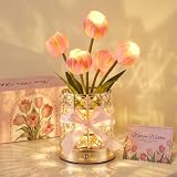 Lampada da Comodino a Tulipano, Luce Notturna, Idea Regalo Donna Compleanno