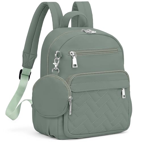 SYTRAH Mini Backpack for Women Small Backpack Purse, Anti Theft Backpack Waterproof Lightweight Puffer Back packs for Travel, Work with Coin Purse Green by SYTRAH - Used condition - US$28.49