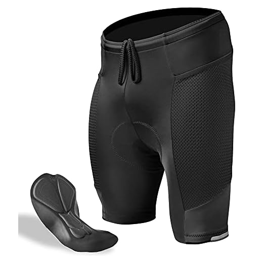 AERO|TECH|DESIGNS | Men's Gel Touring Padded Bike Shorts | Large | Black