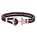 Produktbild PAUL HEWITT Anker Armband Damen PHREP - Segeltau Armband Frauen, Leder Armband Damen (Dark Mauve) mit Anker Schmuck aus IP-Edelstahl (Rosegold)