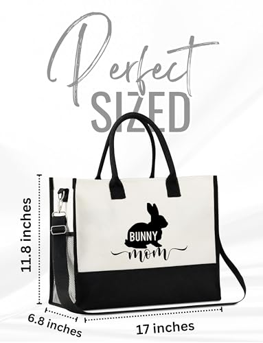 Bolso Tote Bunny para mujer y niñas con cierre y correa miniatura 4