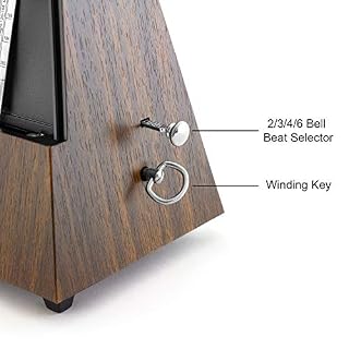 Theodore MET21-WD Métronome mécanique en bois – Style pyramide classique – Idéal pour une utilisation avec des claviers… - Les Beatles, Paul McCartney, John Lennon, RIngo Starr, George Harrison Theodore MET21-WD Métronome mécanique en bois - Style pyramide classique - Idéal pour une utilisation avec des claviers… – Image 3