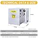 Digital Electric Kiln with Temperature Control, 7-Shelf Ceramic Furnace, White