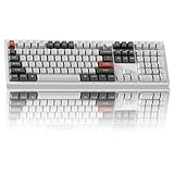 Keychron Q6 Ultra 8K Polling Rate Aluminum Wireless Mechanical Keyboard, 2.4 GHz/Bluetooth/Wired Full-Size Custom RGB, Hot-Swappable Silk POM Red Switch for Mac Windows Linux - White