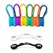 ABZON 8 Pack Magnetic Cable Clips Earphone Wrap Cord Organizer Soft Silicone for Headphones/Date USB Cable, Use as Bookmarks/Keychain, Cable Straps/One Step to Organize Your Disordered Cables.