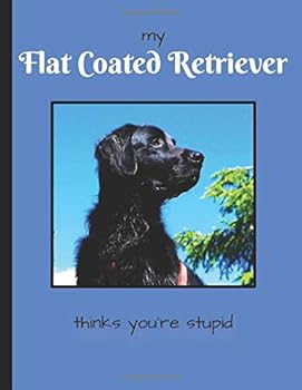 Paperback My flat coated retriever thinks you're stupid - Flat coat retiever notebook: flat coated retriever gift; 150 lined 8.5 x 11" pages Book