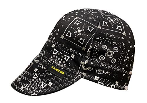 U.S. Welder Reversible Welding Cap Bandana Print (7 1/8, Black)