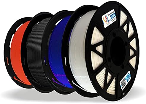 3IDEA 3D Printer PLA Filament 1.75mm, LABISTS 3D Printing PLA Filament Bundle 1kg/2.2lb in Total, 0.25KG/Spool 4 Colors (White, Red, Black, Blue)