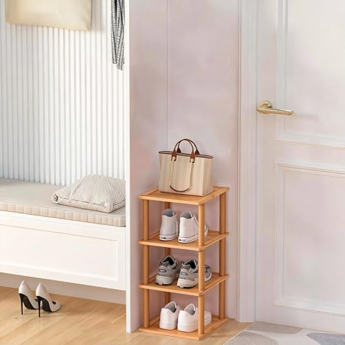 Aniston Zapatero pequeño de bambú de 4