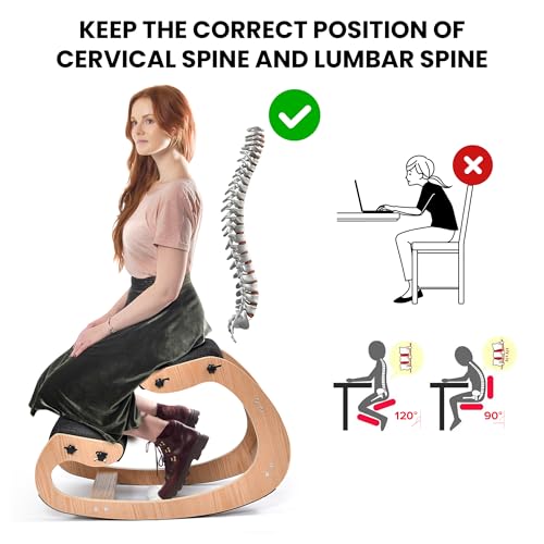 Image of Easyego Kneeling Chair Ergonomic Posture Chair - Black