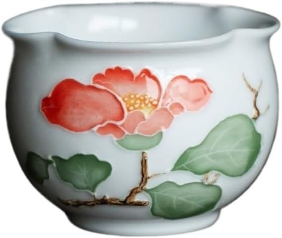 GSOUL Kungfu Tea cup Ceramic Large Capacity Tea Cup Flower Shape Office Drinking Chinese Retro Coffee Small Tea Cups