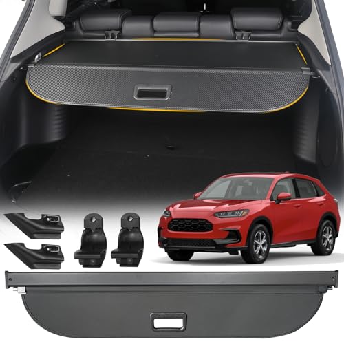 NIKALAIKA Cargo Cover for 2023 2024 Honda HRV, Upgraded Rear Trunk Cover Compatible with 2023 Honda HR-V Trunk Security Cover Shielding Shade Car Accessory (Canvas)