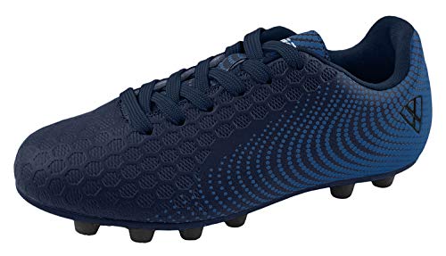 Image of Vizari Stealth Firm Ground Soccer Cleats - Lightweight, Sturdy, Comfortable for Kids and Youth - Excellent Traction, Cushioned Heel, Anti-Stretch Lining - Ideal for Boys and Girls