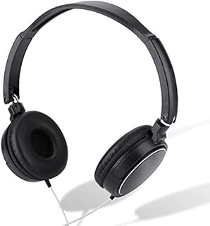 Over Ear Headphones, Foldable Compact Wired Headset, Easy to Adjust/Sports/Lightweight Stereo HiFi Music Headphone Support TF Card