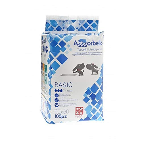 Assorbello Traverse per Cani 60 x 60 100 Pezzi con Polimeri