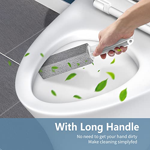 Laiyeoy Toilet Bowl Cleaner Pumice Stone -Hard Water Stain Remover With Ergonomic Handle, Powerfully Removes Toilet Bowl Rings，Rust &Lime，Ideal For Toilet Brush/Bbq Grills/Sink/Pool/Bathroom【2Pack】 #TOP2