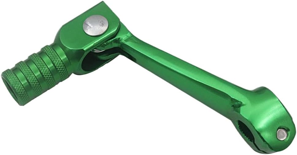 Aluminum Folding Gear Shift Lever Compatible with Kayo Bosuer 110 125 140 150 160 250cc Dirt Bikes Pit Bikes Universal Replacement Gear Lever(Green)