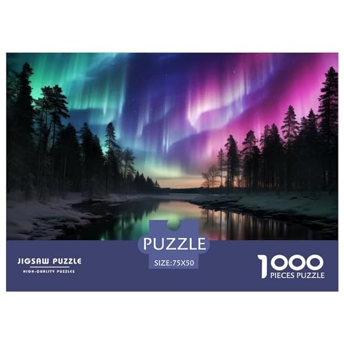 Northern Lights in Norway 1000 Piece Jigsaw Puzzles for Adults | Home Games | Family Fun Puzzles Game 1000 Pieces for Adults Gifts for Adults & Kids Age 12 Years Up