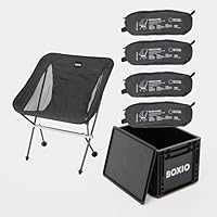 BOXIO - Chair: Ultraleichter Campingstuhl, Faltbarer Klappstuhl für Camping, Picknick & Strand | Komfortabler Sessel & Angelstuhl – Ideal als Strandstuhl & Campingstühle Outdoor (4)