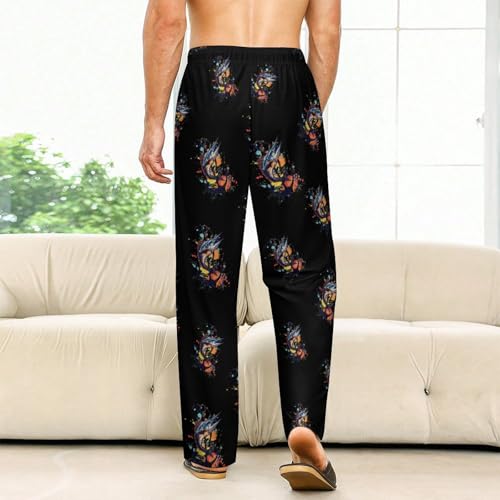 Sailfish Watercolor Men's Pajama Pants Lightweight Pjs Bottoms Sleep Lounge Pant with Pocket Drawstring2