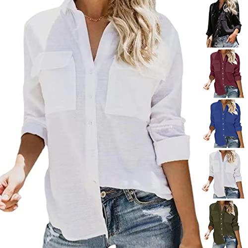 Blusa de fechamento com botão superior com gola virada para baixo bolso moda casual namoro festa fem