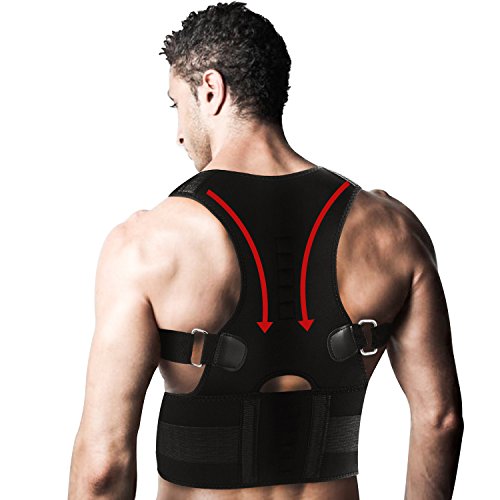 Back Posture Corrector for Women and Men-Adjustable Posture Support Clavicle Brace is Ideal for Shoulder Support, Back Brace Gives Upper Back & Neck Pain Relief (L(25.6-31.5