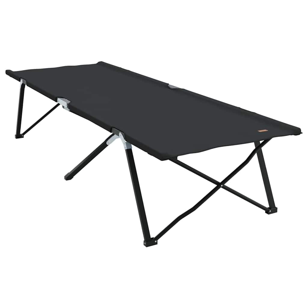Generisch Klapp Schlafbett fürs Camping 2 pcs Schwarz 206 x 76 x 74 cm,Sportartikel,Outdoor-Aktivitäten,Camping Wandern,Camping-Möbel,Feldbetten-42003169